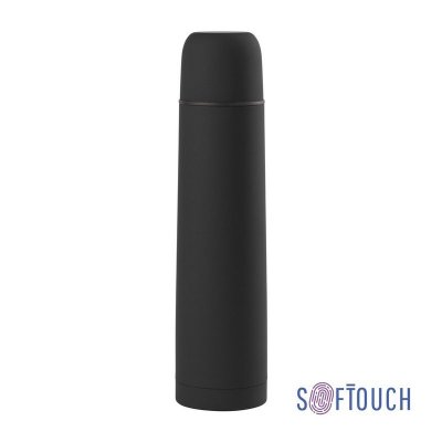 Термос "Родос" 1000 мл, покрытие soft touch, цвет черный