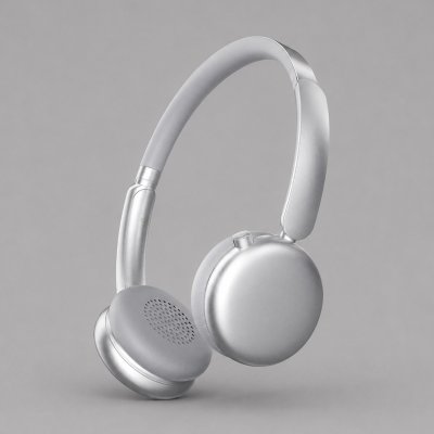 Беспроводные накладные наушники Stereo Light, BT 5.4, 300 мАч, cеребристый, Deppa