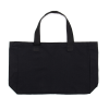Сумка шопер с кнопкой полиэстер/хлопок 48*32*12, 340, 252, Чёрный