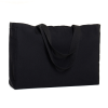 Сумка шопер с кнопкой полиэстер/хлопок 48*32*12, 340, 252, Чёрный