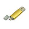 USB 2.0/micro USB- флешка на 32 Гб, золотистый