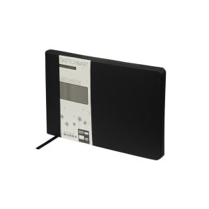 Скетчбук Sketch & Art в мягком переплете 210х140 мм, 48 л. черной бумаги 200 гр., черный