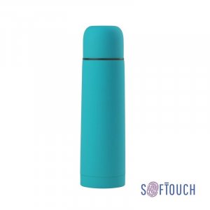 Термос "Крит" 500 мл, покрытие soft touch, цвет бирюзовый