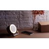 Bluetooth колонка-подставка "Smart Sound" с беспроводным (10W) зарядным устройством и лампой, цвет белый