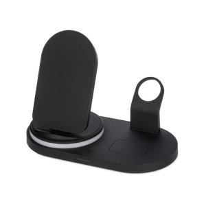 Складная зарядная станция с беспроводной зарядкой Flashport, 15 Вт, черный Складная зарядная станция с беспроводной зарядкой Flashport, 15 Вт, черный