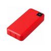 Внешний аккумулятор со встроенными кабелями Фрэйм Про, быстрая зарядка, 20000мач, красный
