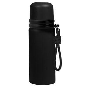 Термос Knotrope со шнурком на карабине, чёрный Термос Knotrope со шнурком на карабине, чёрный