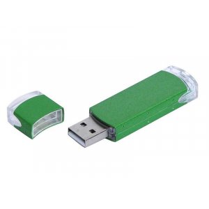 USB 3.0- флешка промо на 128 Гб прямоугольной классической формы, зеленый