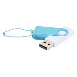 Флешка Designer To Go 2.0 USB 16Gb, белый/бирюзовый