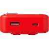 Внешний аккумулятор со встроенными кабелями Фрэйм Про, быстрая зарядка, 20000мач, красный