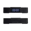 Настольные часы "Smart Box" с bluetooth колонкой (2х3Вт), беспроводным (15W) зарядным устройством и складной подставкой под смартфон, цвет черный