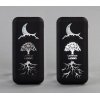 Беспроводное зарядное устройство "Sticky SOFTTOUCH", 10000 mAh с подсветкой логотипа и присосками, цвет черный