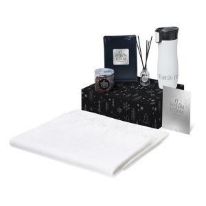 Подарочный набор с палантином и термокружкой, белый Подарочный набор с палантином и термокружкой, белый