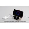 Настольные часы "Smiley" с беспроводным (10W) зарядным устройством и будильником, пшеница/бамбук/пластик, цвет бежевый