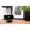 Настольные часы "Smiley" с беспроводным (10W) зарядным устройством и будильником, пшеница/бамбук/пластик, цвет бежевый