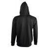Толстовка мужская на молнии Soul Men 290 с контрастным капюшоном, черная