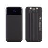 Зарядное (22.5W) устройство "Grade SOFTTOUCH" 10000 mAh с подсветкой логотипа, встроенными кабелями и цифровым индикатором заряда, цвет черный