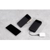 Зарядное (22.5W) устройство "Grade SOFTTOUCH" 10000 mAh с подсветкой логотипа, встроенными кабелями и цифровым индикатором заряда, цвет черный