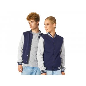 Бомбер Oxford, темно-синий/серый меланж, унисекс Бомбер Oxford, темно-синий/серый меланж, унисекс