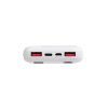 Зарядное устройство "Connect" 10000 mAh со встроенными Type-C/Lightning кабелями, цвет белый с серым