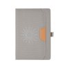Блокнот А5 из RPET Harvey, 80 листов FSC бумага, серый с термотрансфером