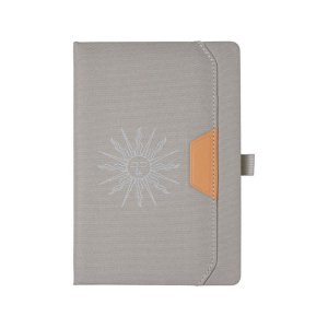 Блокнот А5 из RPET Harvey, 80 листов FSC бумага, серый с термотрансфером