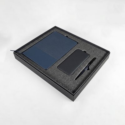 Набор подарочный RIFF: ежедневник, ручка и power bank в коробкес ложементом