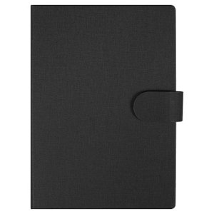 Блокнот А5 Tasmania, в твердой обложке со стикерами в линейку, черный