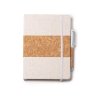 Набор блокнот с ручкой из пробки и хлопка Beret, natural