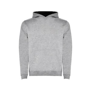 Толстовка с капюшоном Urban детская, серый меланж/черный Толстовка с капюшоном Urban детская, серый меланж/черный