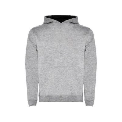 Толстовка с капюшоном Urban детская, серый меланж/черный