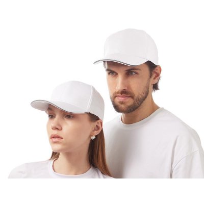 Кепка со светоотражающим кантом, белый