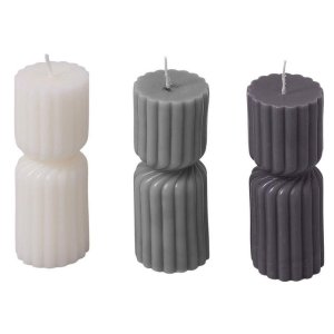 Набор свечей с гранями Vela, темно-серый, белый Набор свечей с гранями Vela, темно-серый, белый