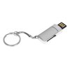 USB 2.0- флешка на 8 Гб с выдвижным механизмом и мини чипом, серебристый