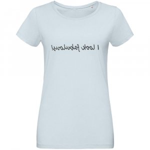 Футболка женская I Look Fabulous, голубая Футболка женская I Look Fabulous, голубая