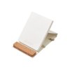 Блокнот с подставкой для телефона из пробки Milky S, молочно-белый