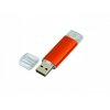 USB 2.0/micro USB- флешка на 16 Гб, оранжевый