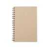 Блокнот на спирали в картонной обложке с переработанной бумагой Mania, натуральный