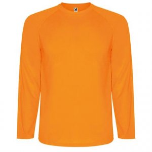 Спортивная футболка MONTECARLO L/S мужская, ФЛУОРЕСЦЕНТНЫЙ ОРАНЖЕВЫЙ S