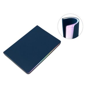 Блокнот А5 в гибкой обложке Fellini с голографическим срезом, темно-синий