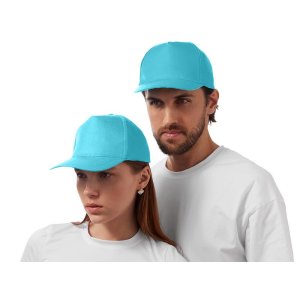 Бейсболка Poly 5-ти панельная 120 гр, лазурный