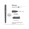 Ручка пластиковая шариковая Monaco, 0,5мм, синие чернила, графит/вороненая сталь