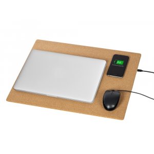 Пробковый коврик для мыши с беспроводной зарядкой Querсus Пробковый коврик для мыши с беспроводной зарядкой Querсus