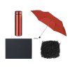Подарочный набор с зонтом и термосом, красный