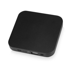 Портативное зарядное устройство на 4000 mAh с литий-полимерной батареей в компактном корпусе из металла, черный Портативное зарядное устройство на 4000 mAh с литий-полимерной батареей в компактном корпусе из металла, черный