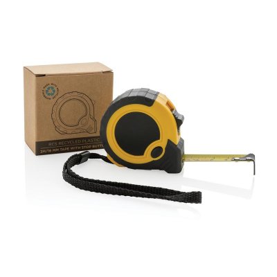 Рулетка из переработанного пластика RCS с кнопкой блокировки, 3м/16 мм
