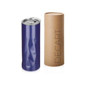 Вакуумная термокружка Decart, 450 мл, тубус, ярко-синий