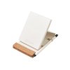 Блокнот с подставкой для телефона из пробки Milky S, молочно-белый