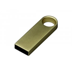 USB 3.0-флешка на 64 Гб с мини чипом и круглым отверстием, золотистый