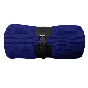 Плед"Belt"; т.синий; 130 х 180 см; 100% акрил, с поясом